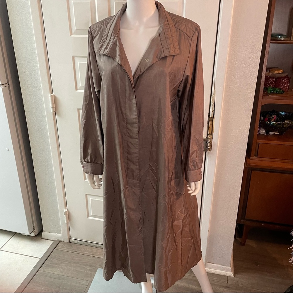 Vintage brown Forecaster of Boston ILGWU trench coat size 16